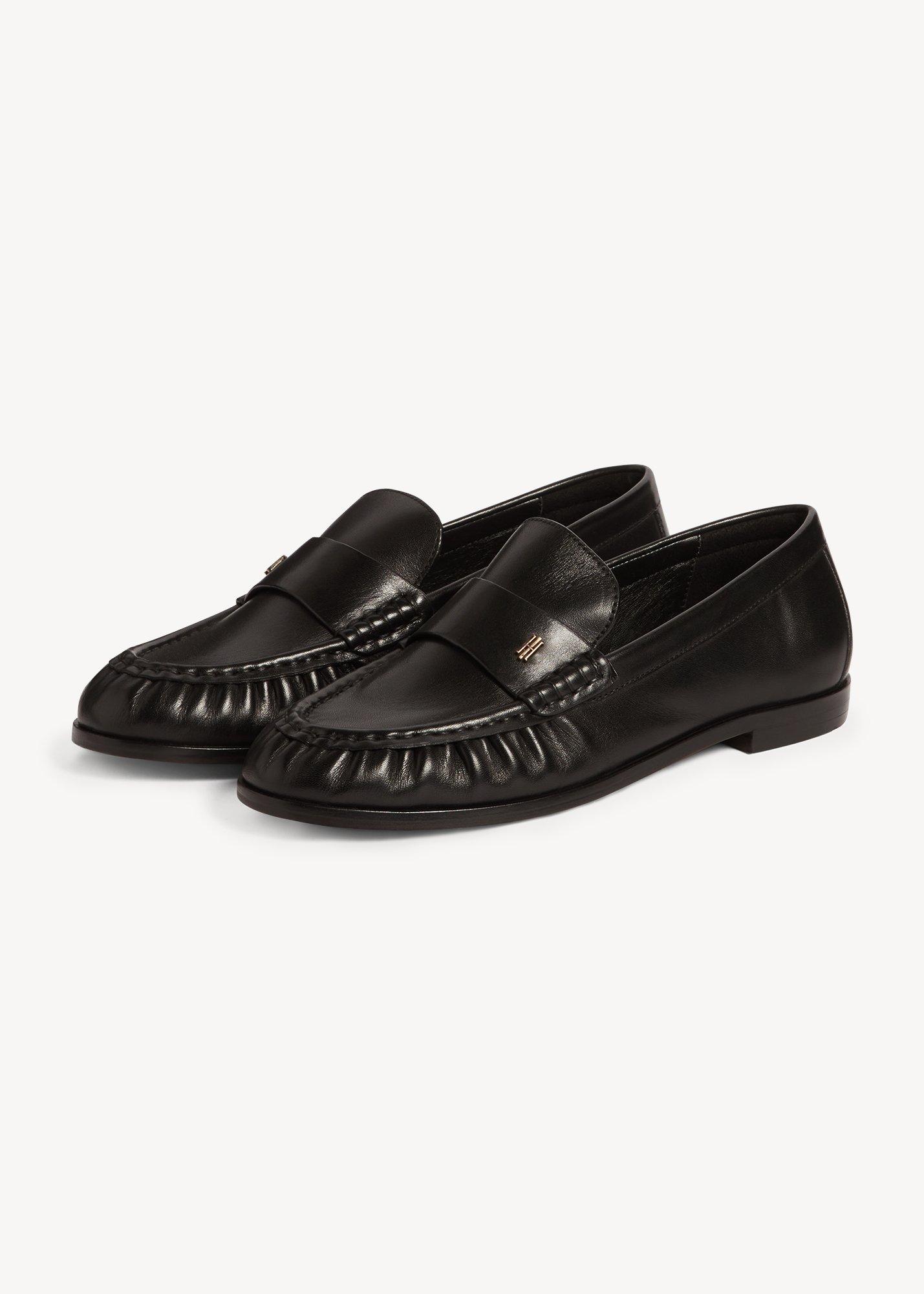 Simone Leather Loafers, Black, hi-res