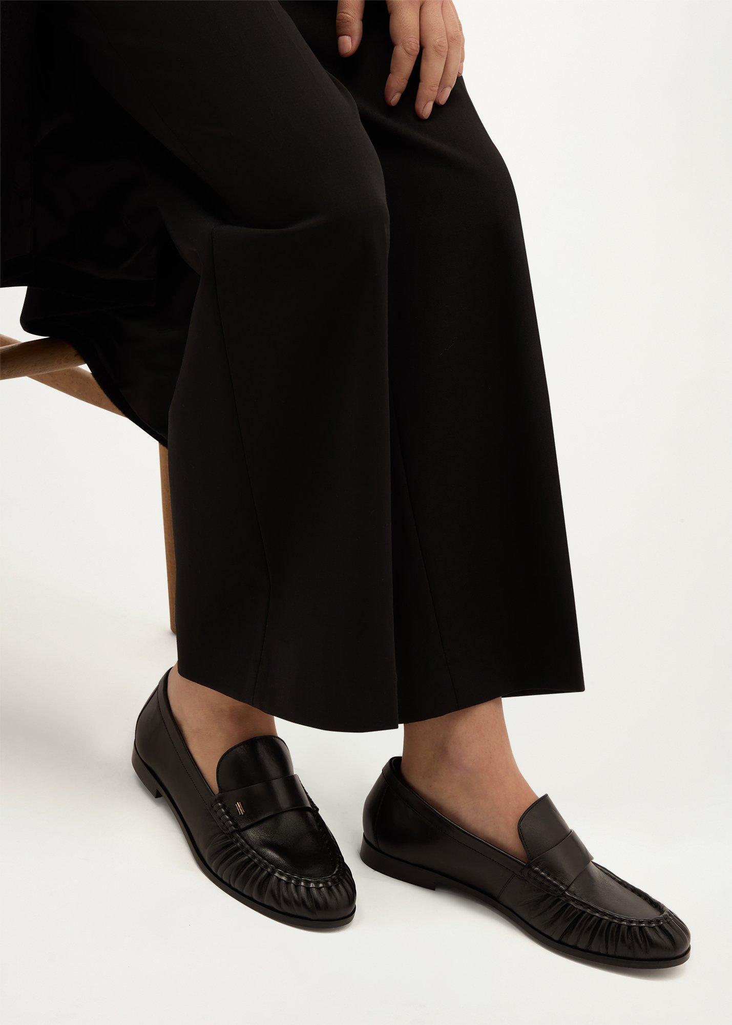 Simone Leather Loafers, Black, hi-res
