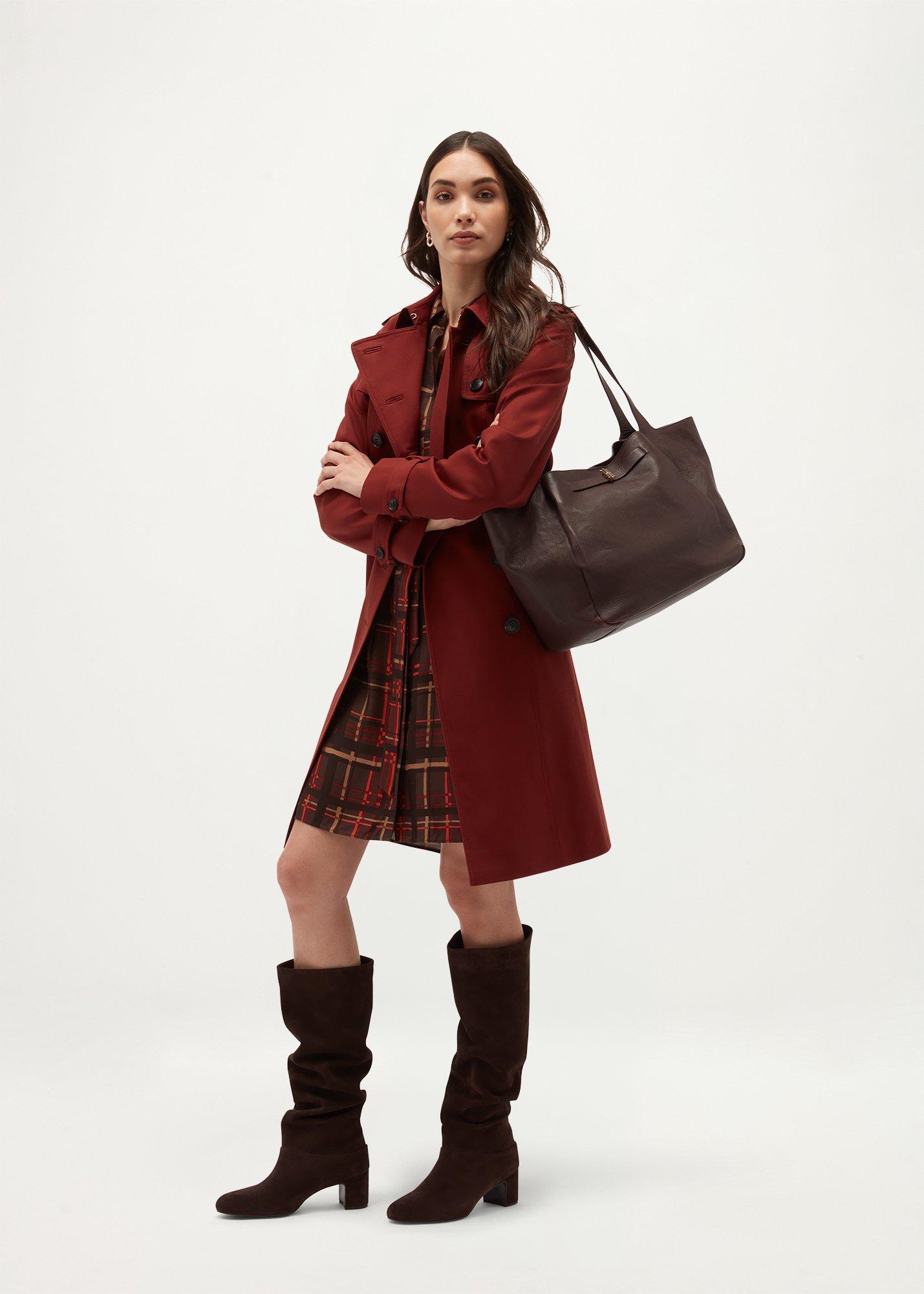 Payton Stretch Suede Knee Boots, Alder Brown, hi-res