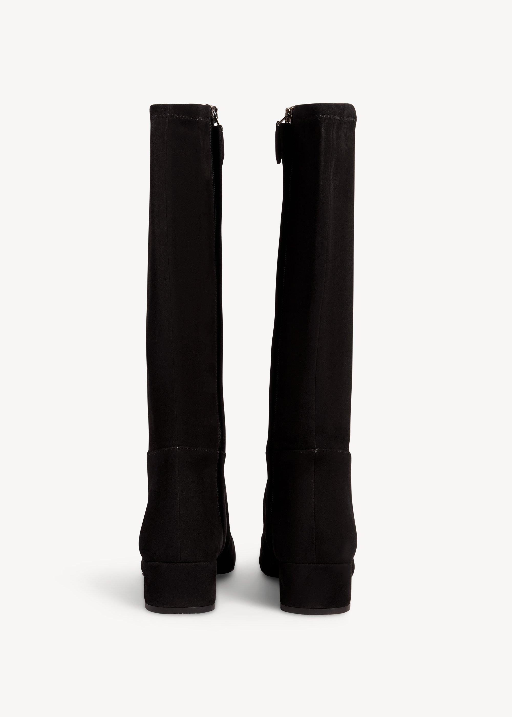 Payton Stretch Suede Knee Boots, Black, hi-res