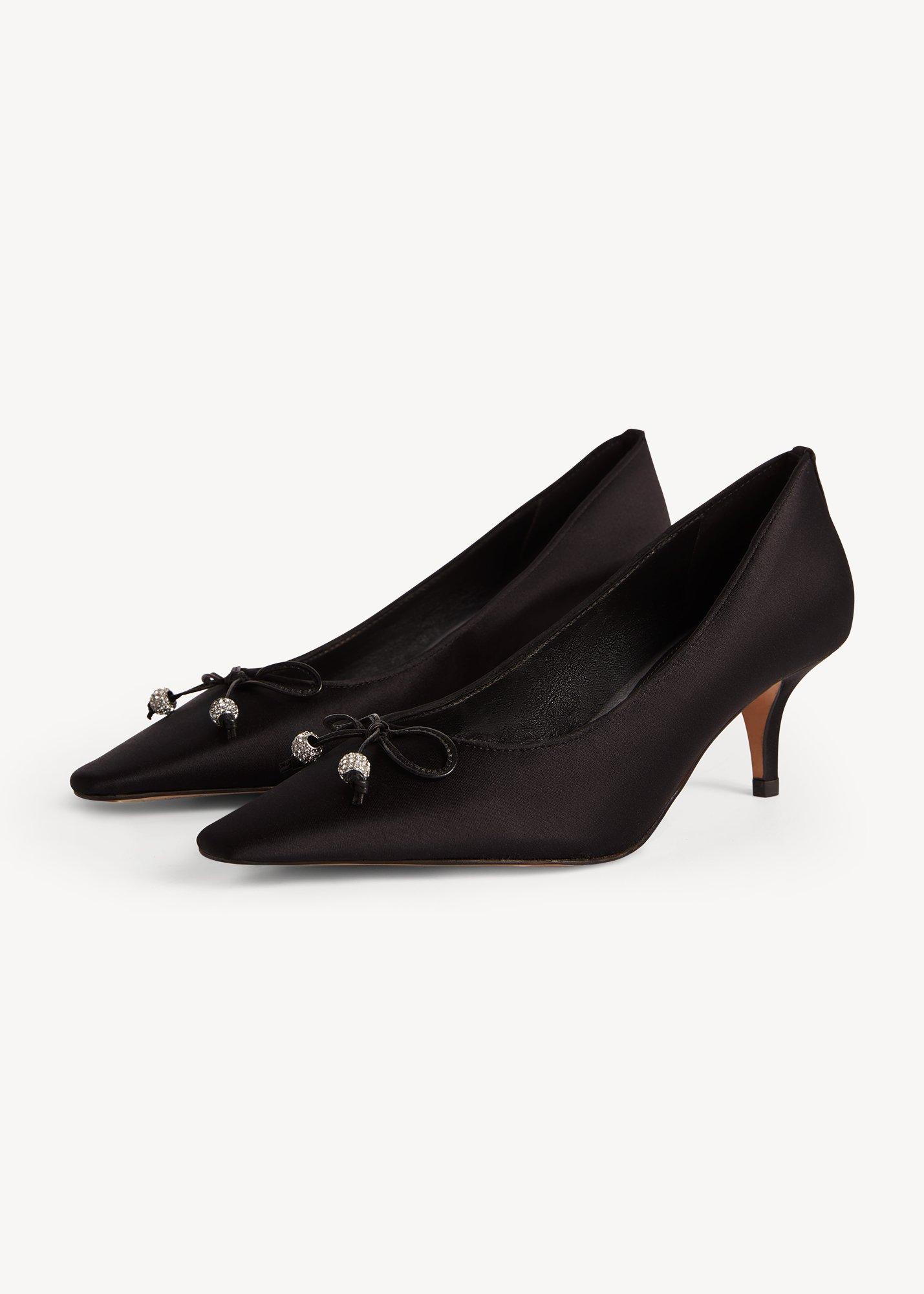 Victoria Satin Courts, Black, hi-res