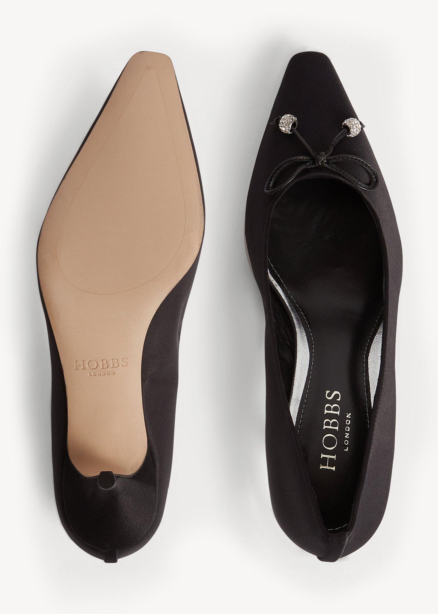 Victoria Satin Courts, Black, hi-res