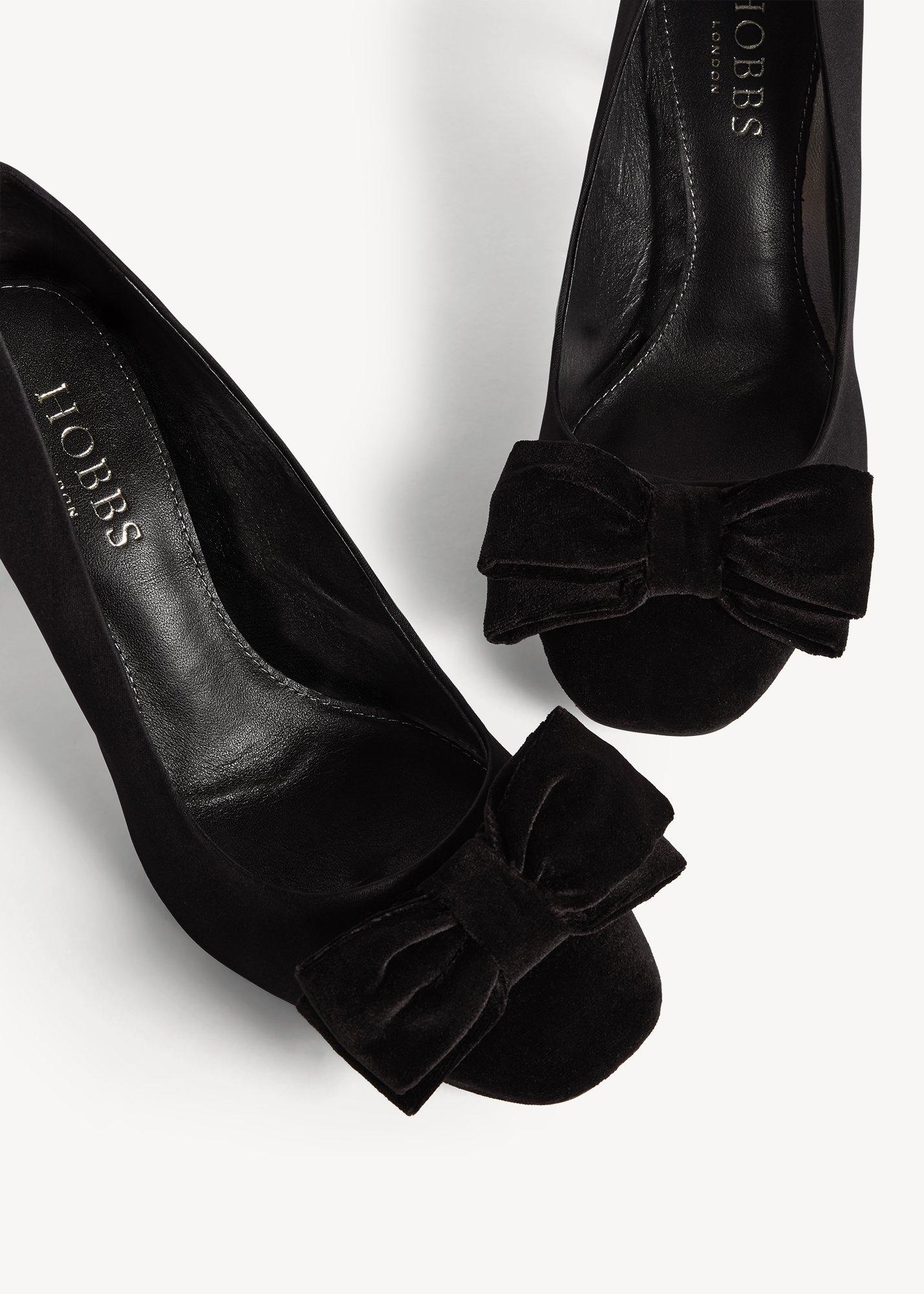 Madeline Bow Courts, Black, hi-res